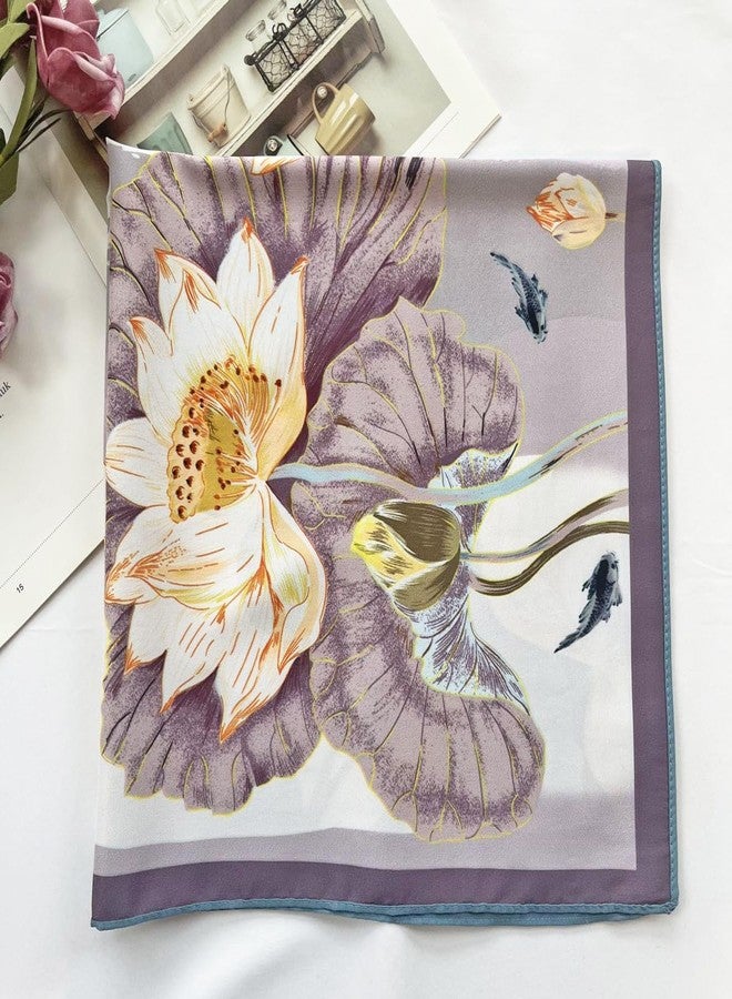 Julunar Silk Scarf for Women and Men with Double-sided Different Patterns Head Scarves Hair Wraps for Sleeping - Image 4